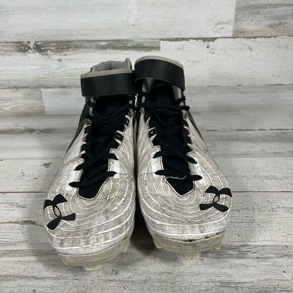 Under Armour Men's Harper 4‎ Mid RM Baseball Cleats Size High Top BlacK U… - Picture 4 of 8